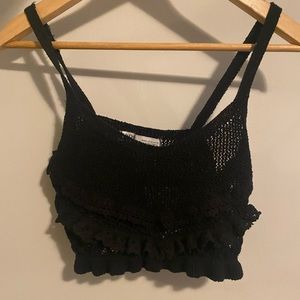 Zara jacquard knit crop top